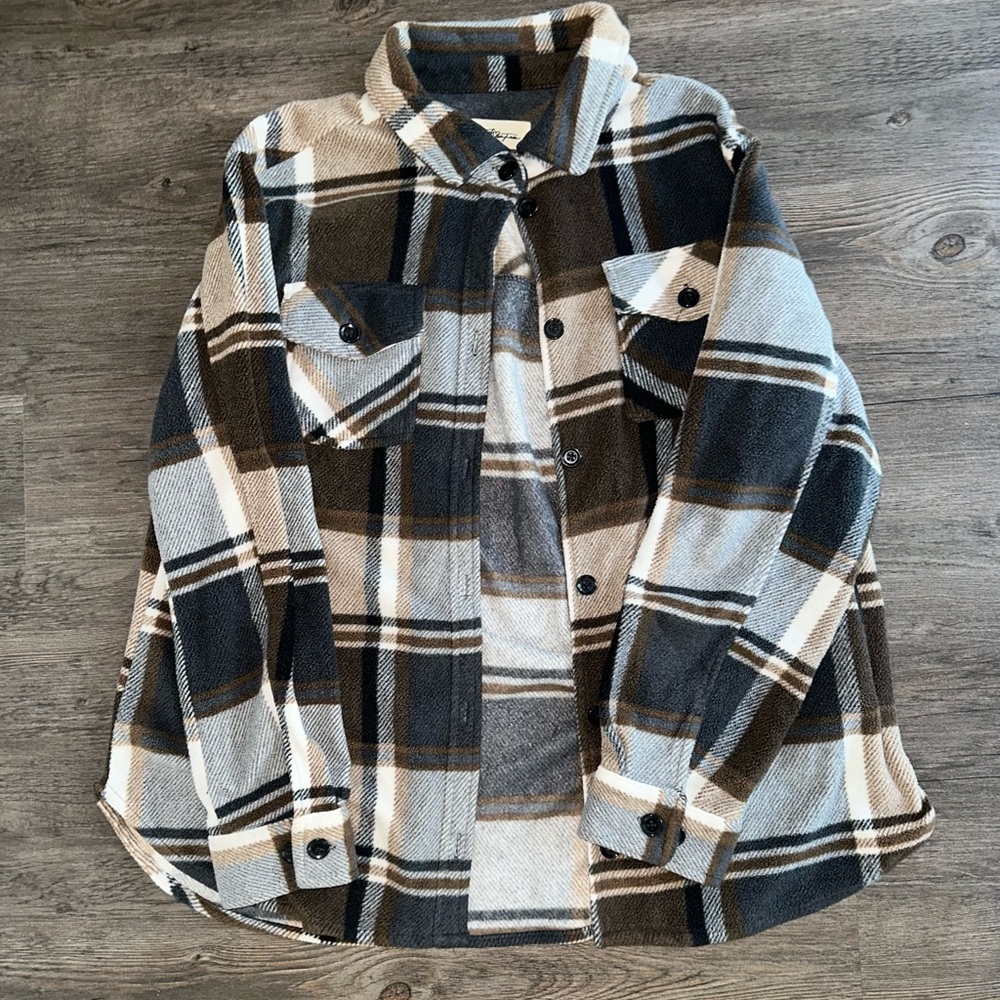Plaid Sweater Shirt.